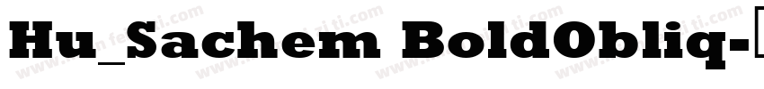 Hu_Sachem BoldObliq字体转换